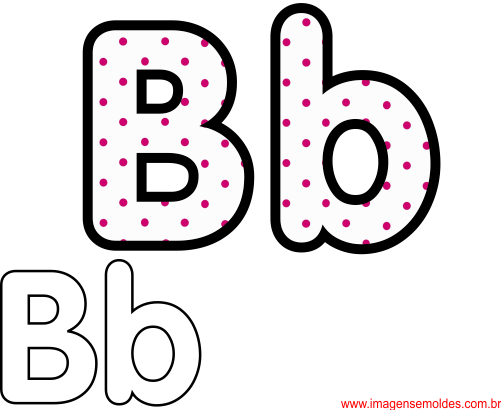 Moldes da letra B, Buchstabe B Vorlagen, Plantillas de letra B, Letter B templates