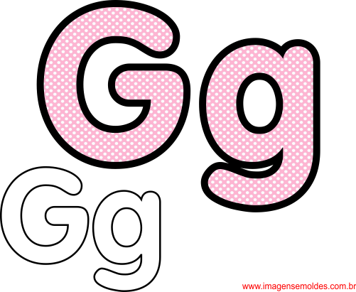 Moldes da letra G, Buchstabe G Vorlagen, Plantillas de letra G, Letter G templates