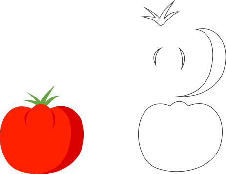 Molde de Tomate para EVA - Feltro e Artesanatos1