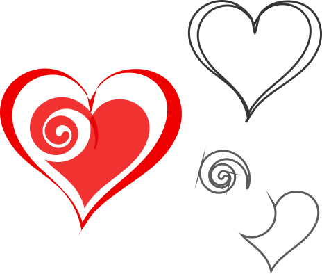 Molde de coração para eva - feltro e artesanatos, Herzform, heart mold, molde de corazón