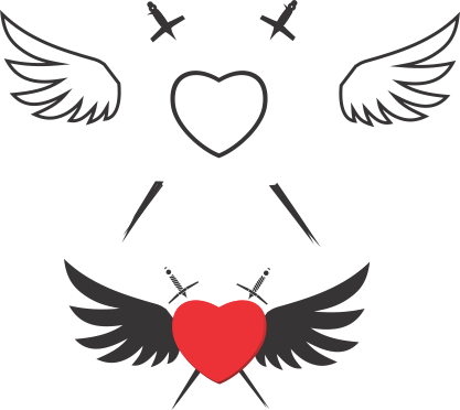 Molde de coração eva - feltro e artesanatos, Herzform, heart mold, molde de corazón