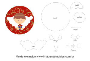 Molde Natal - Anjinho - Moldes de EVA - Feltro e Artesanato, Weihnachtsform, molde de navidad, christmas mold