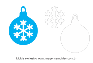 Molde Natal - Bola 1 - Moldes de EVA - Feltro e Artesanato, Weihnachtsform, molde de navidad, christmas mold