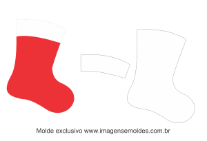 Molde Natal - Bota - Moldes de EVA - Feltro e Artesanato, Weihnachtsform, molde de navidad, christmas mold