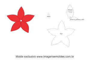 Molde Natal - Flor 1 - Moldes de Feltro - EVA e Artesanato, Weihnachtsform, molde de navidad, christmas mold