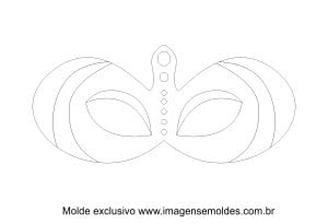 Molde de Carnaval - Máscara 2 - Molde para EVA - Feltro