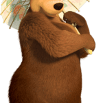 Urso Preto Masha e o Urso PNG - Personagens Masha e o Urso PNG