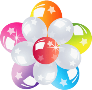 Balões - Conjunto de Balões Coloridos Flor 
