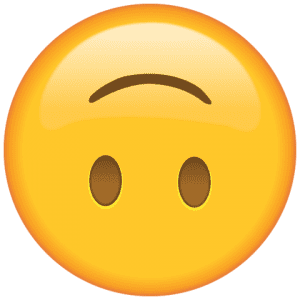 Emoji Cabeça para Baixo 