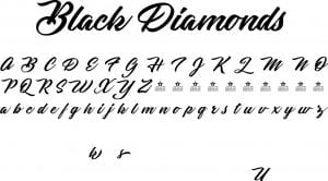 Fonte Black Diamonds para Baixar Grátis