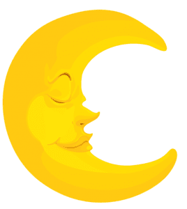 Imagem Lua - Lua Crescente Dormindo 