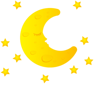Imagem Lua - Lua Crescente com Estrelas 