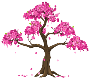 Árvores - Árvore Folhas Rosa 