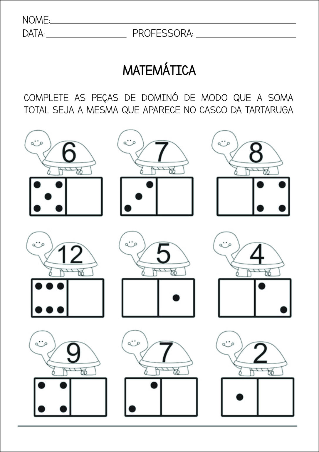 Atividade de Educação Infantil 1º Ano Matemática Soma