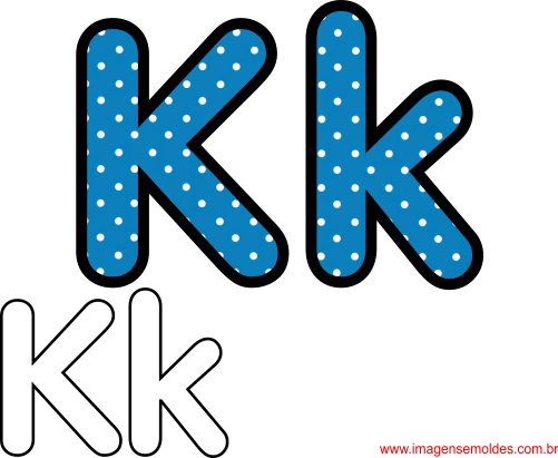 Moldes da letra K, Buchstabe K Vorlagen, Plantillas de letra K, Letter K templates