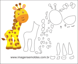 Molde de Girafa Para Eva - Artesanatos e Feltro
