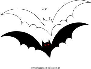 Molde de Morcego para EVA Feltro e Artesanato 1