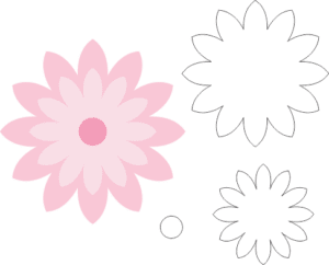Molde de flor para Feltro - EVA e Artesanatos