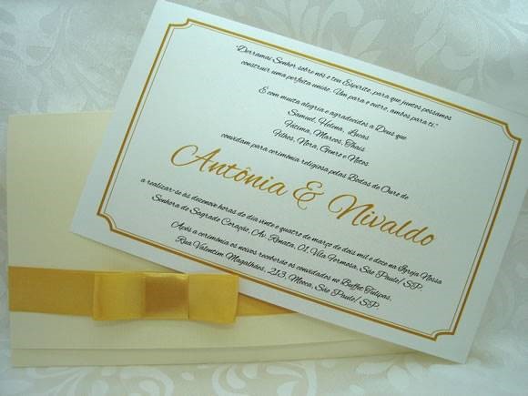 convite para bodas de ouro