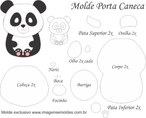 Featured image of post Molde Panda Para Imprimir 6 moldes de mu ecos navide os en pa o lency para imprimir