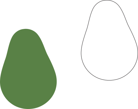 Molde de Abacate para EVA - Feltro e Artesanatos1