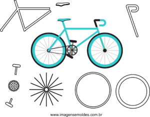 Molde de Bicicleta para EVA Feltro e Artesanato