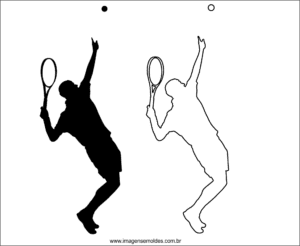 Molde de Jogador de Tenis para EVA Feltro e Artesanato