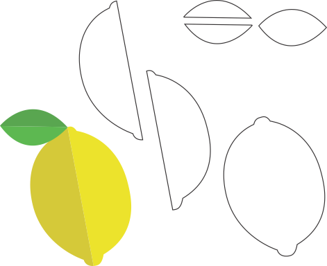 Molde de Limão para EVA - Feltro e Artesanatos1