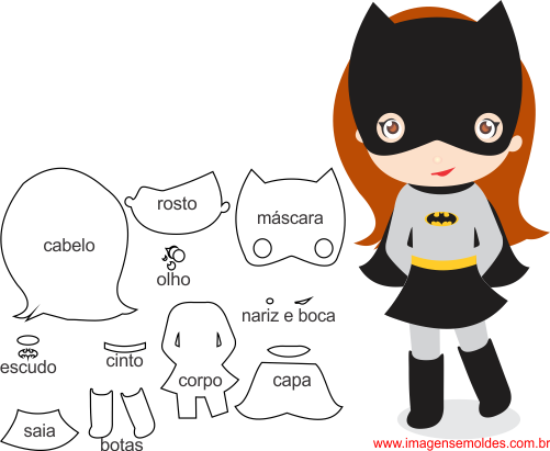 Batman Mädchen Schimmel, batman girl mold, molde de niña batman