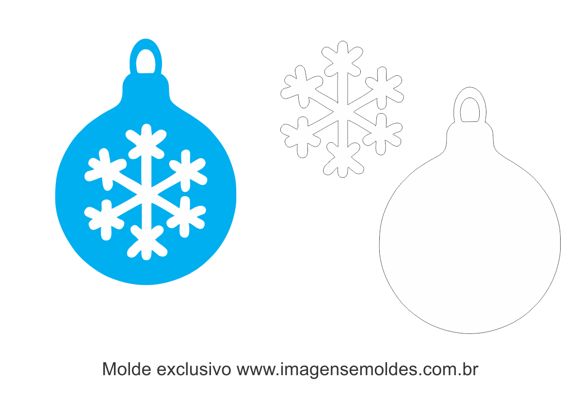 Molde Natal - Bola - Moldes de Feltro - EVA e Artesanato em PDF