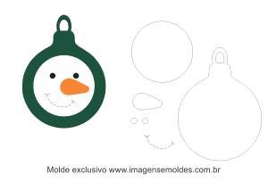 Molde Natal - Bola 2 - Moldes de EVA - Feltro e Artesanato