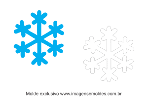 Molde Natal - Floco de Neve - Moldes de EVA - Feltro e Artesanato