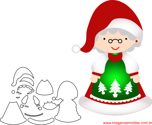 Molde de Natal Para Feltro, Eva e Artesanato, Weihnachtsform, molde de navidad, christmas mold