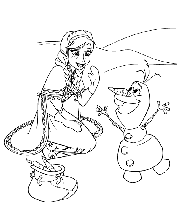 Desenhos para Colorir da Frozen Anna