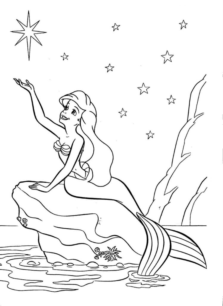 Desenhos Para Colorir Da Pequena Sereia Ariel