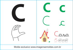 Imagens, Cartazes de Letra C em Libras - Letra C