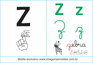 Imagens, Cartazes de Letras em Libra Letra Z - Letra Z Alfabeto