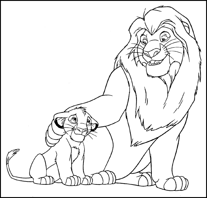 desenhos para colorir e pintar rei leão
