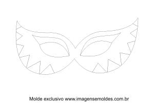 Molde de Carnaval - Máscara 1 - Molde para EVA - Feltro