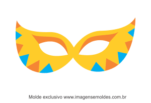 Molde de Carnaval - Máscara 1 - Molde para EVA - Feltro, Karnevalsmaskenform, Karnevalsmaskenform, enmascarar carnaval