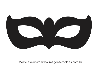 Molde de Carnaval - Máscara 11 - Molde para EVA - Feltro