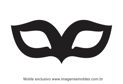 Molde de Carnaval - Máscara 12 - Molde para EVA - Feltro