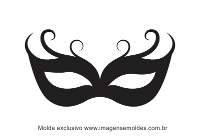 Molde de Carnaval - Máscara 13 - Molde para EVA - Feltro