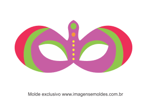 Molde de Carnaval - Máscara 2 - Molde para EVA - Feltro, Karnevalsmaskenform, Karnevalsmaskenform, enmascarar carnaval