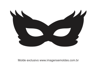 Molde de Carnaval - Máscara 4 - Molde para EVA - Feltro, Karnevalsmaskenform, Karnevalsmaskenform, enmascarar carnaval