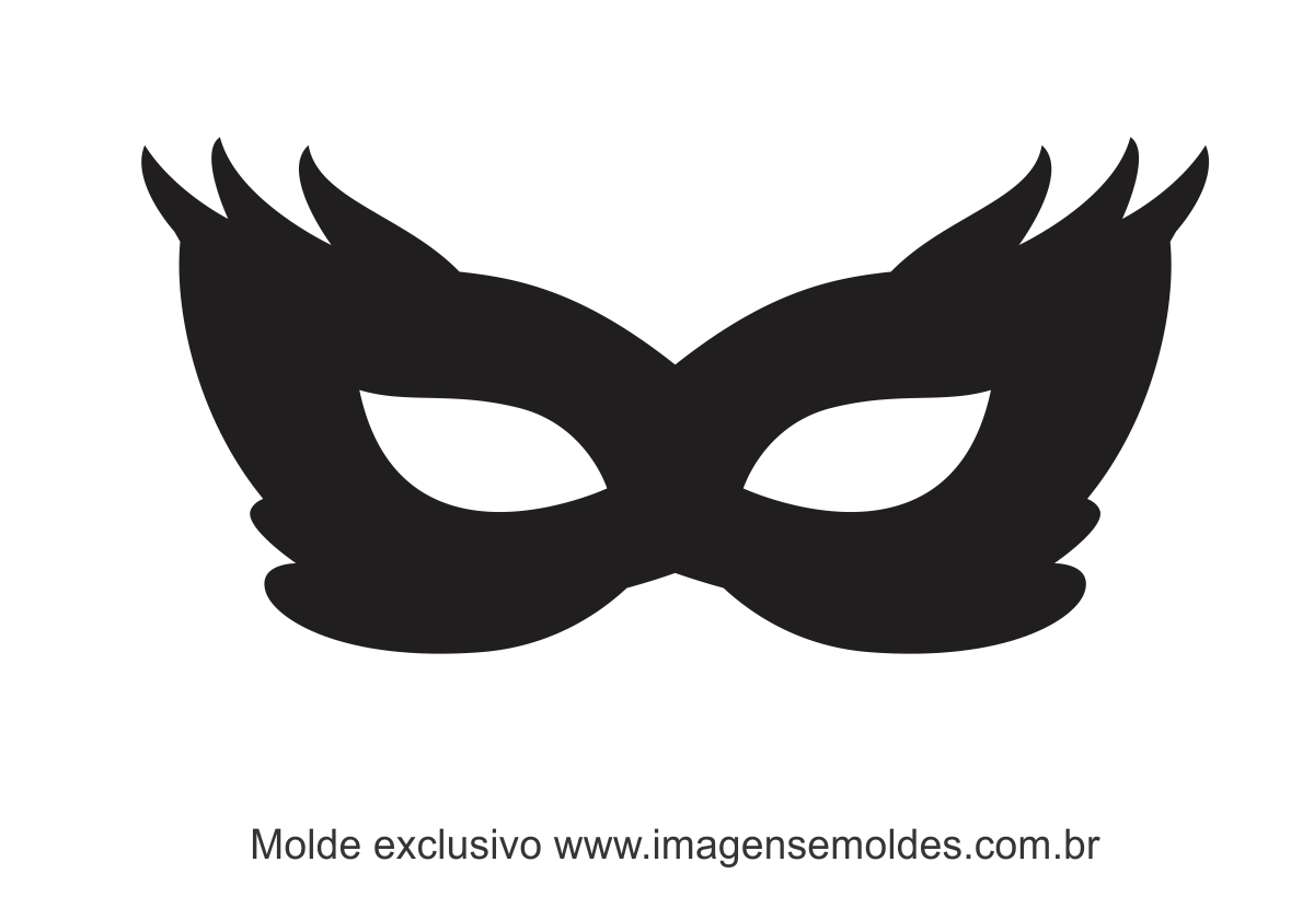 Molde de Carnaval - Máscara 4 - Molde para EVA - Feltro