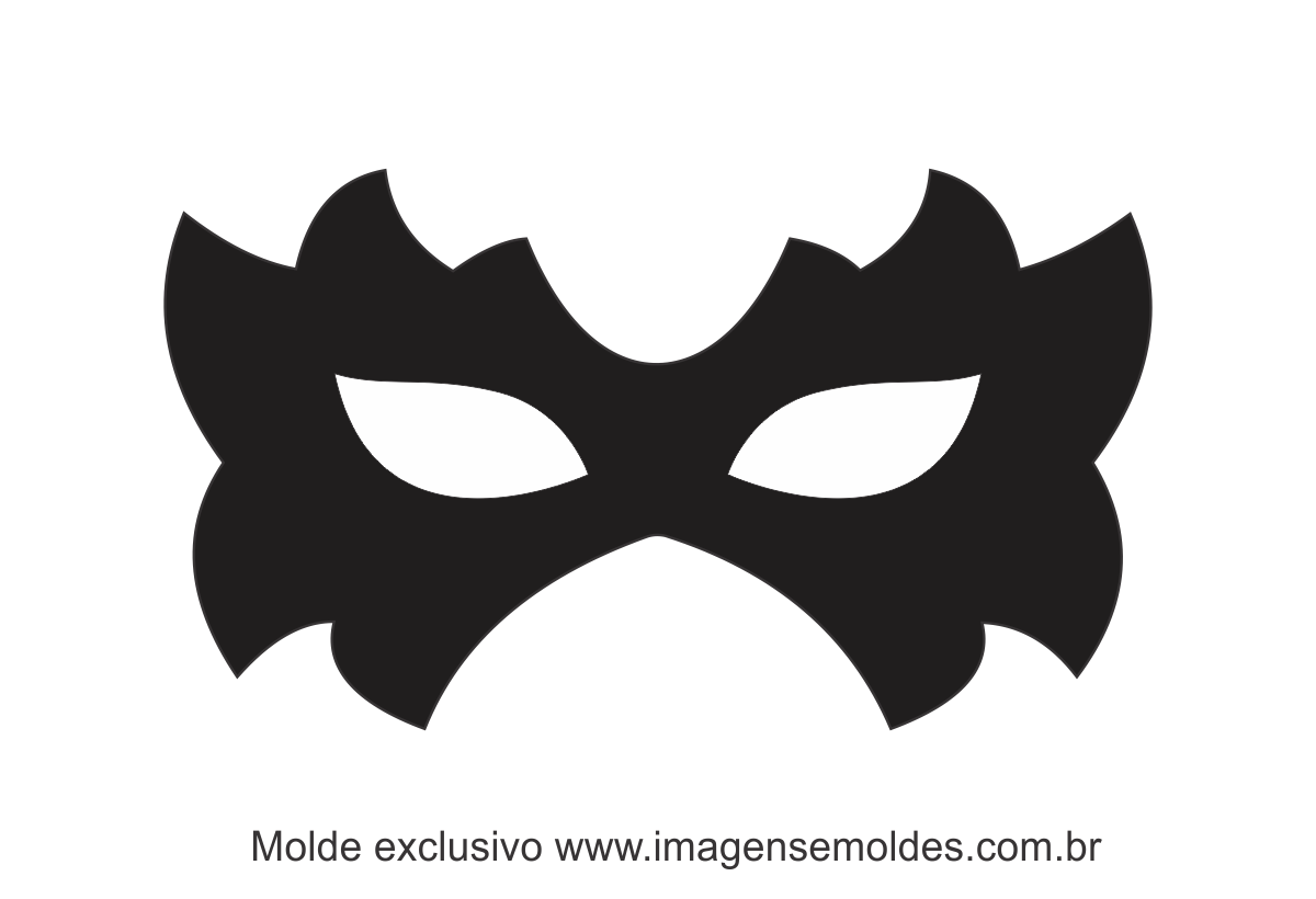 Molde de Carnaval - Máscara 5 - Molde para EVA - Feltro