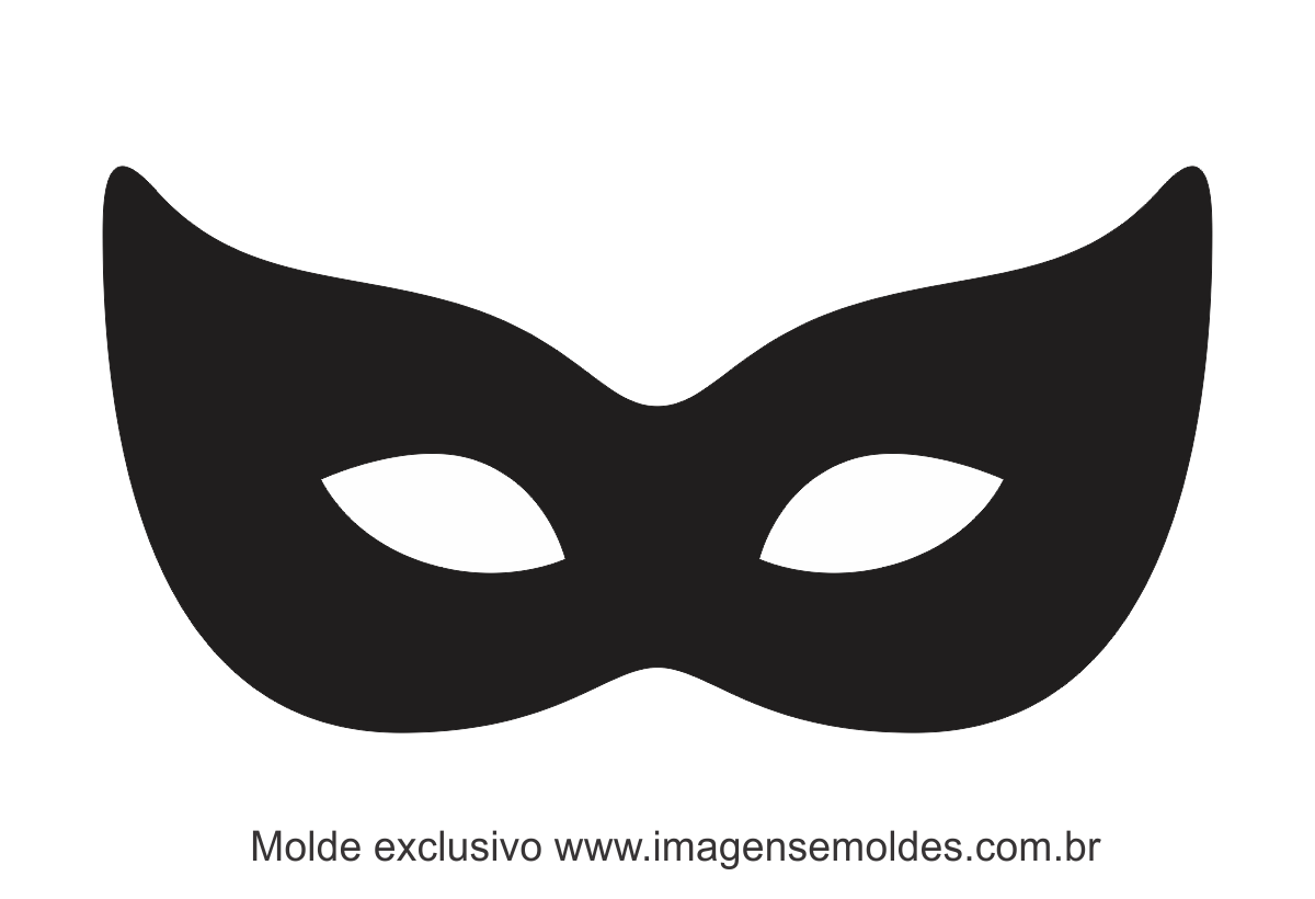 Molde de Carnaval - Máscara 7 - Molde para EVA - Feltro