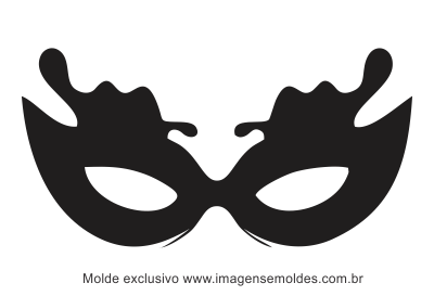 Molde de Carnaval - Máscara 8 - Molde para EVA - Feltro