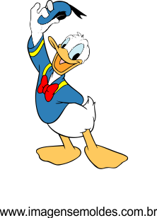 Pato Donald vetorizado 05 - Imagem Vetorizada